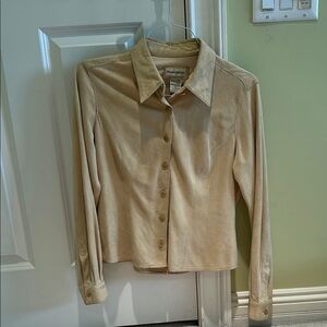 Women's Real Suede Leather Button-Down
